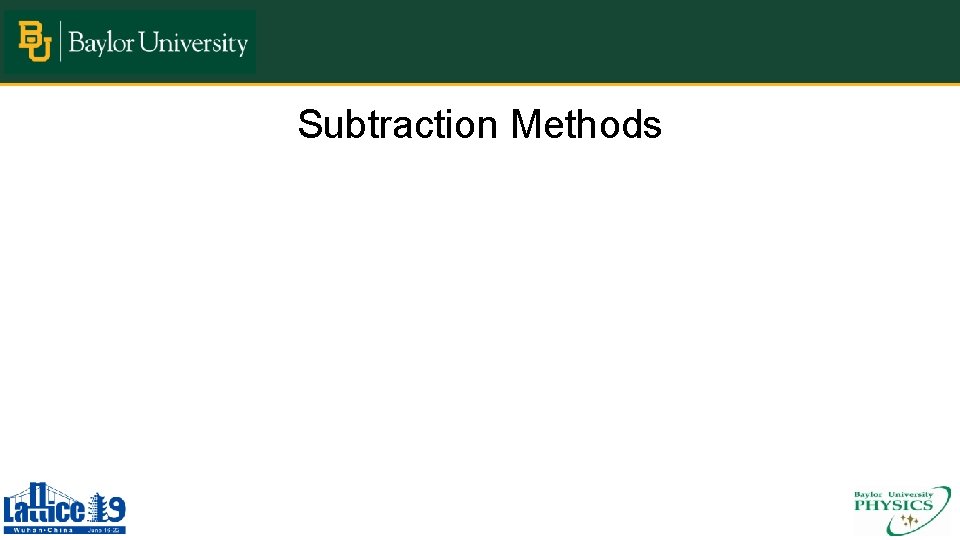 Subtraction Methods 