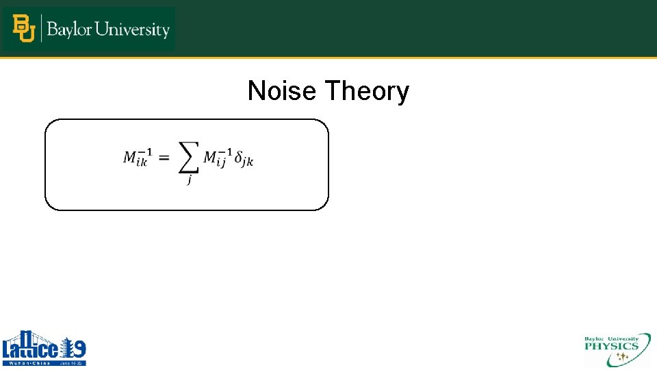 Noise Theory 