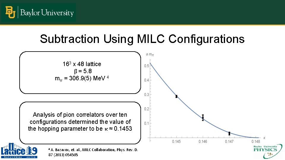 Subtraction Using MILC Configurations 163 x 48 lattice β = 5. 8 mπ =