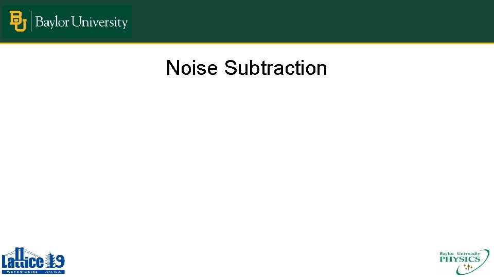 Noise Subtraction 