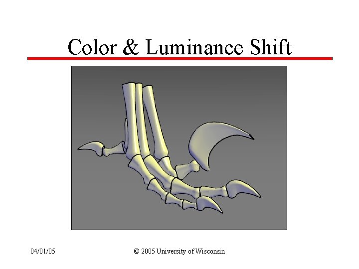 Color & Luminance Shift 04/01/05 © 2005 University of Wisconsin 