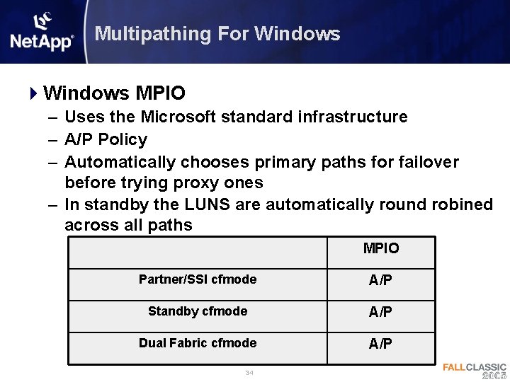 Multipathing For Windows 4 Windows MPIO – Uses the Microsoft standard infrastructure – A/P