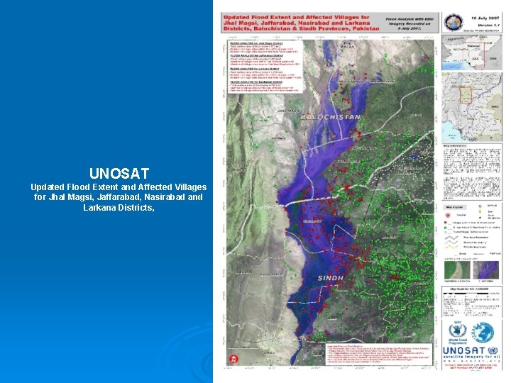 UNOSAT Updated Flood Extent and Affected Villages for Jhal Magsi, Jaffarabad, Nasirabad and Larkana