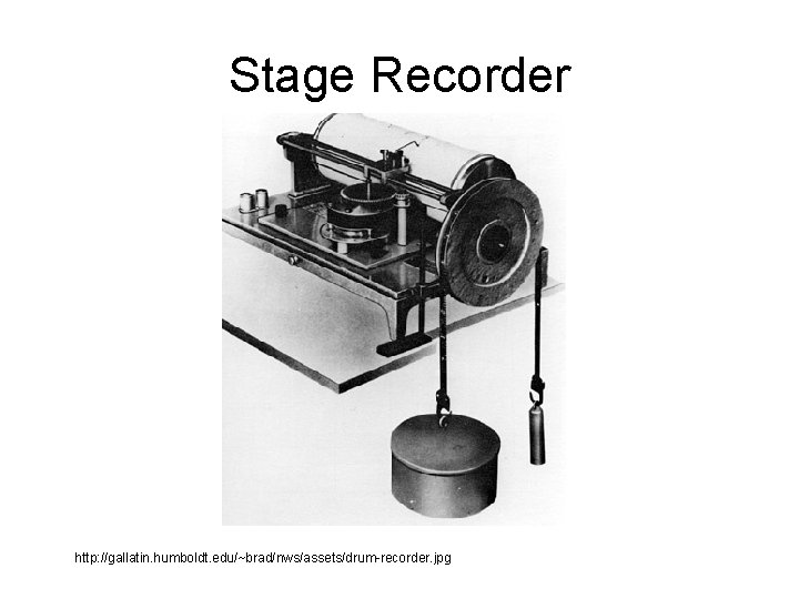 Stage Recorder http: //gallatin. humboldt. edu/~brad/nws/assets/drum-recorder. jpg 