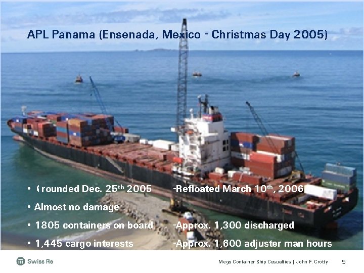 General Public Release APL Panama (Ensenada, Mexico - Christmas Day 2005) • Grounded Dec.