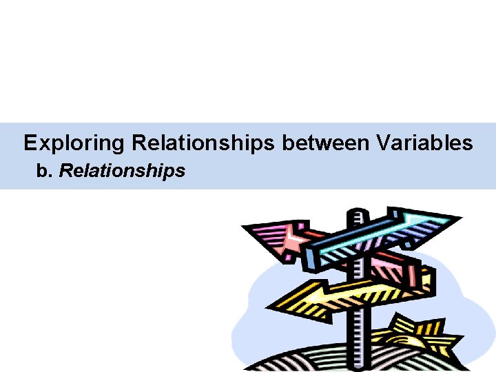 Exploring Relationships between Variables b. Relationships 