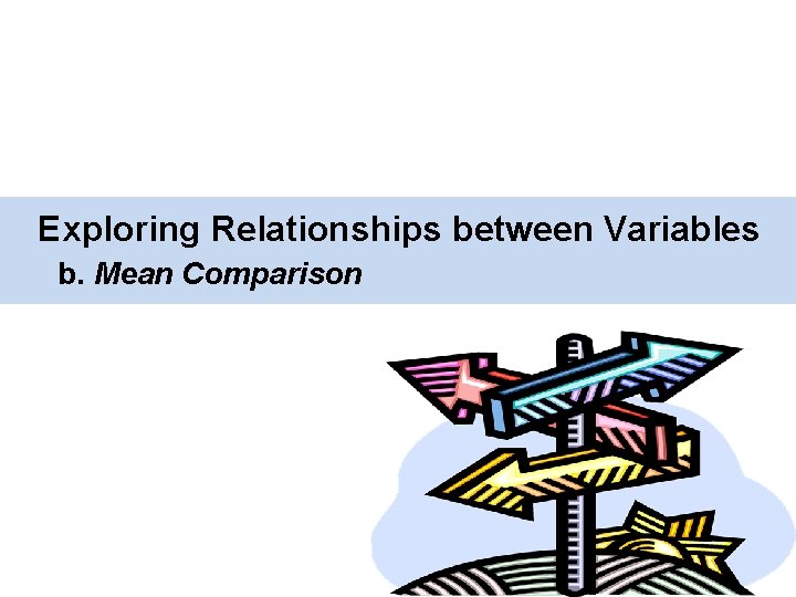 Exploring Relationships between Variables b. Mean Comparison 