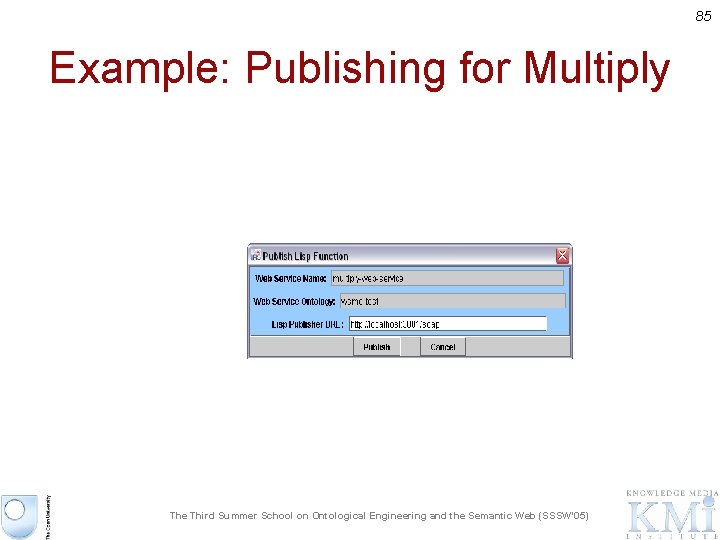 85 Example: Publishing for Multiply The Third Summer School on Ontological Engineering and the