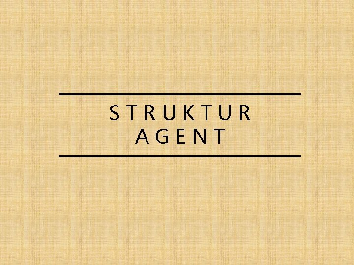 STRUKTUR AGENT 