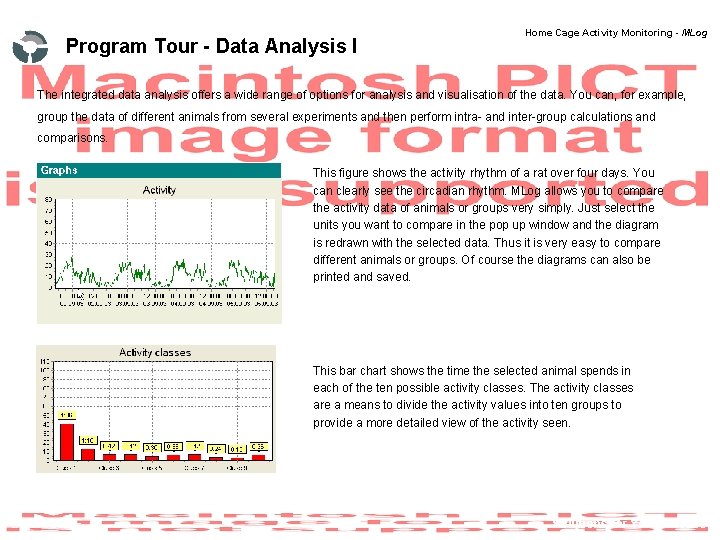 Program Tour - Data Analysis I Home Cage Activity Monitoring - MLog The integrated