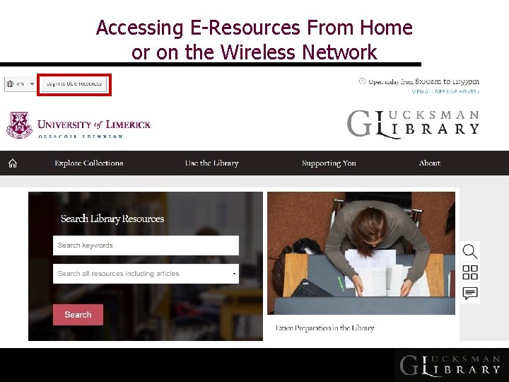 Accessing E-Resources From Home or on the Wireless Network 