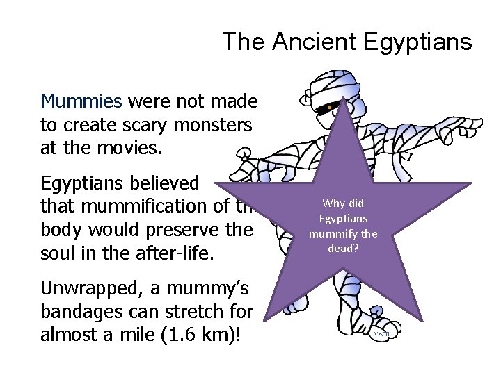 The Ancient Egyptians Mummies were not made to create scary monsters at the movies.