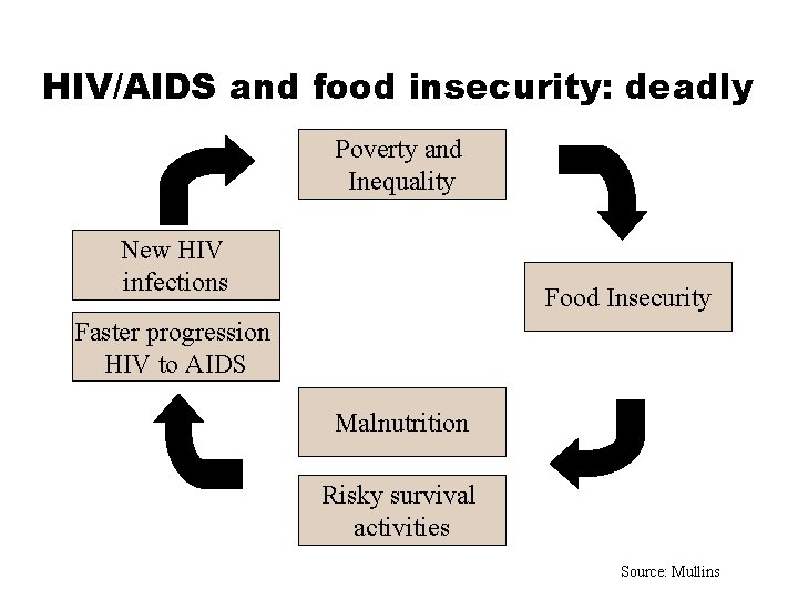 HIV/AIDS and food insecurity: deadly Poverty and Inequality New HIV infections Food Insecurity Faster