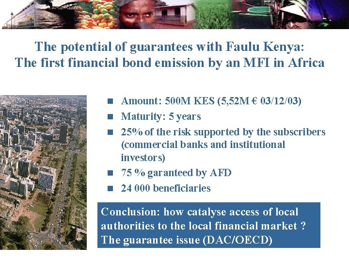 The potential of guarantees with Faulu Kenya: The first financial bond emission by an