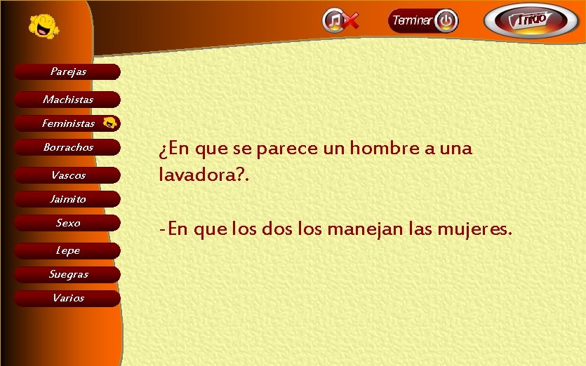 Parejas Machistas Feministas Borrachos Vascos ¿En que se parece un hombre a una lavadora?