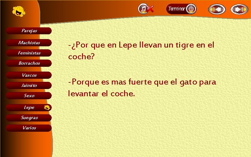 Parejas Machistas Feministas Borrachos Vascos Jaimito Sexo Lepe Suegras Varios -¿Por que en Lepe