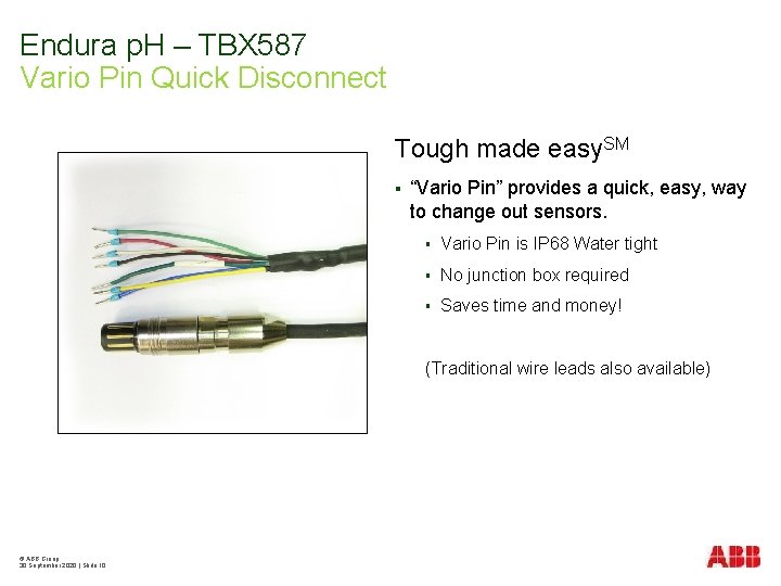 Endura p. H – TBX 587 Vario Pin Quick Disconnect Tough made easy. SM