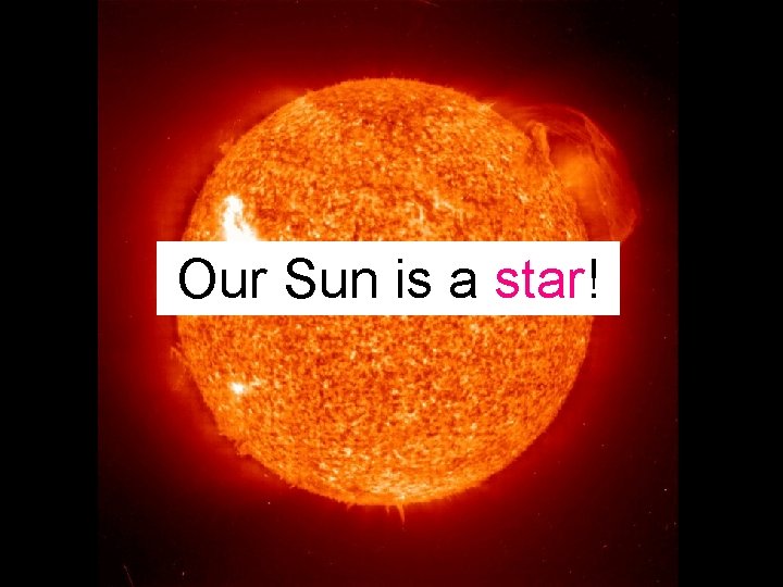 Our Sun is a star! 