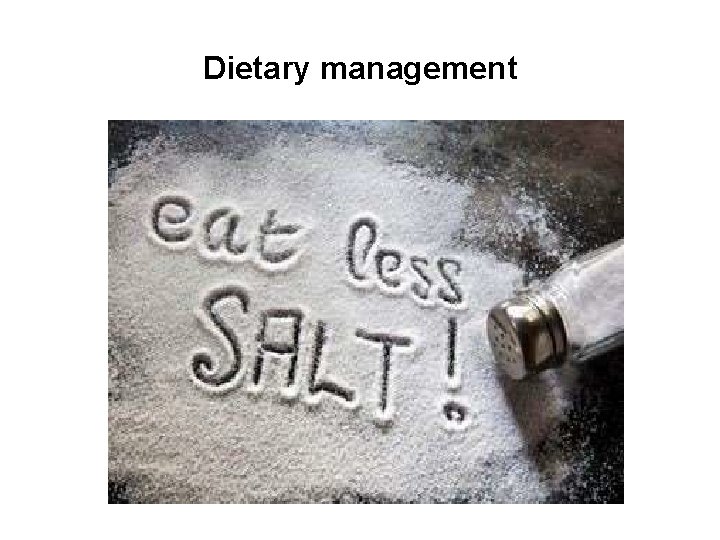 Dietary management 