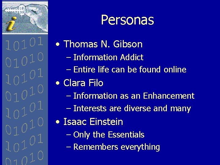 Personas • Thomas N. Gibson – Information Addict – Entire life can be found
