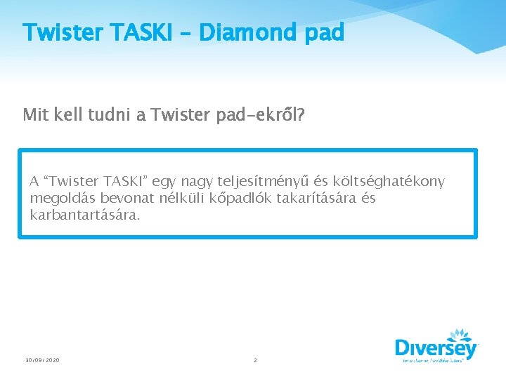 Twister TASKI – Diamond pad Mit kell tudni a Twister pad-ekről? A “Twister TASKI”