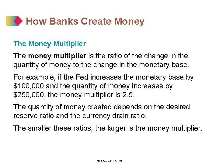 How Banks Create Money The Money Multiplier The money multiplier is the ratio of
