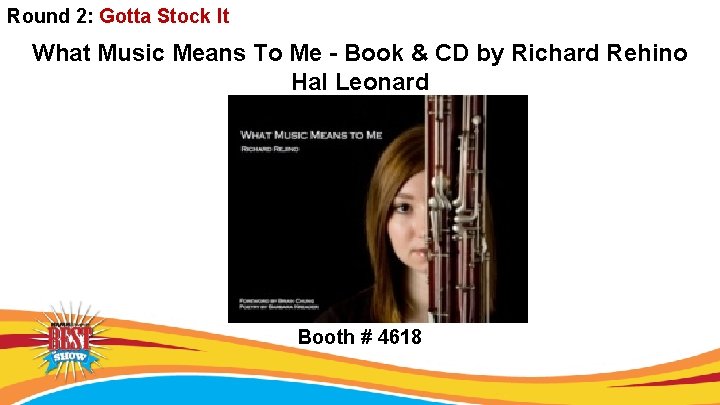 Round 2: Gotta Stock It What Music Means To Me - Book & CD