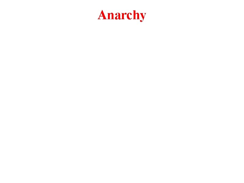 Anarchy Noun/Adjective ~ Lawlessness; an absence of government or control. 