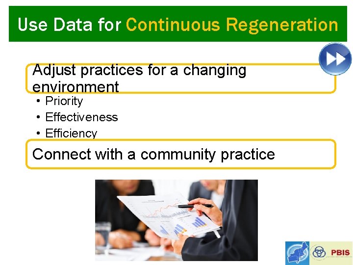 Use Data for Continuous Regeneration Adjust practices for a changing environment • Priority •