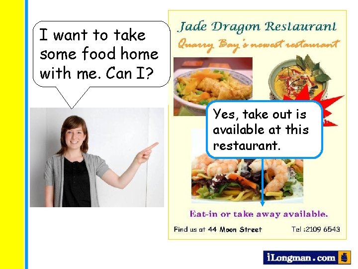 I want to take some food home with me. Can I? This leaflet is