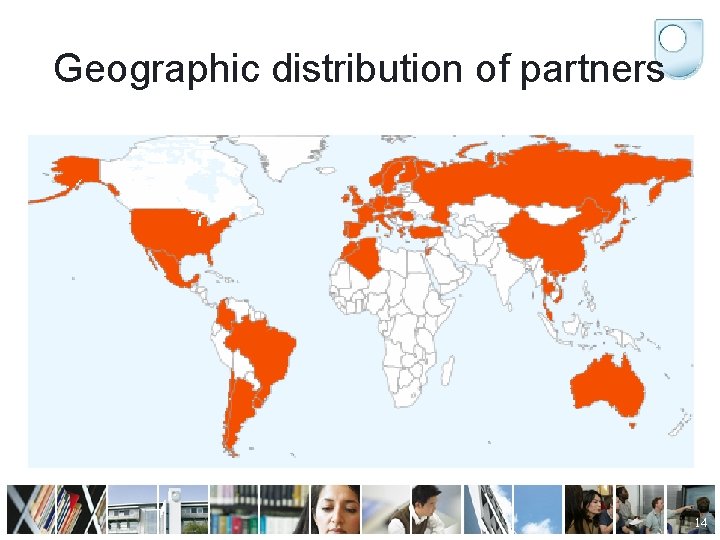 Geographic distribution of partners 14 