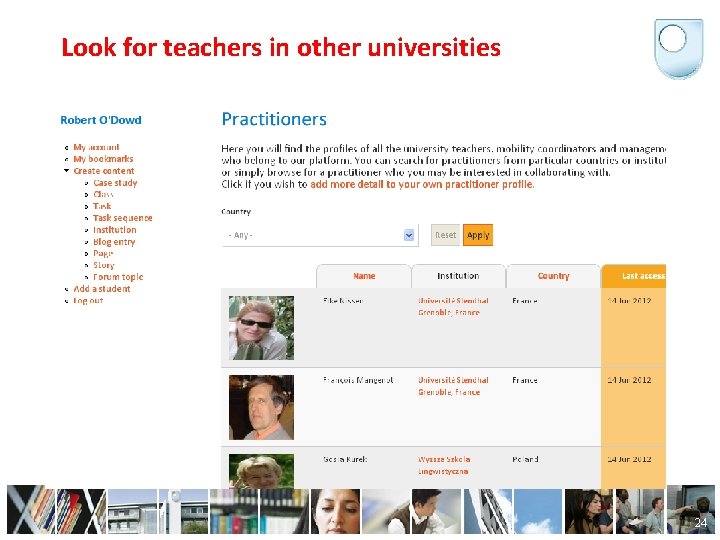 Look for teachers in other universities 24 