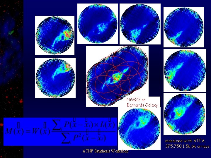 N 6822 or Barnards Galaxy mosaiced with ATCA 375, 750, 1. 5 k, 6
