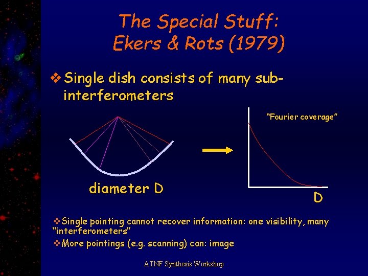 The Special Stuff: Ekers & Rots (1979) v Single dish consists of many subinterferometers