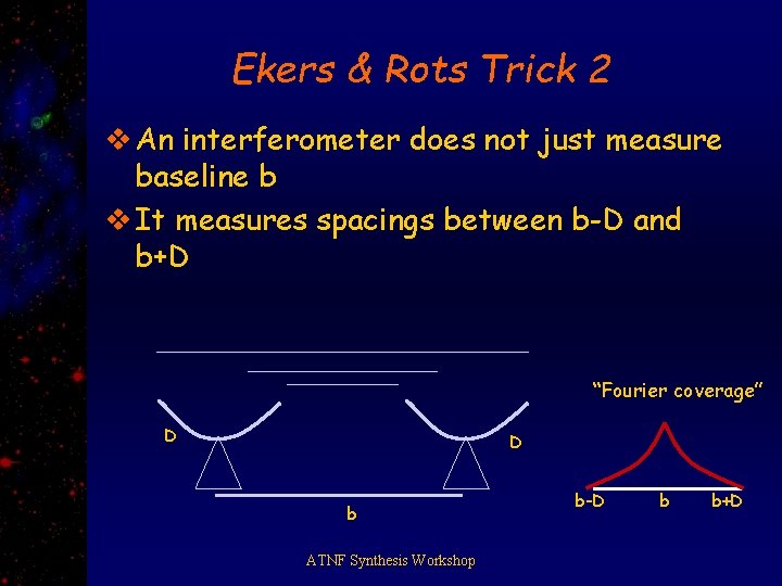Ekers & Rots Trick 2 v An interferometer does not just measure baseline b