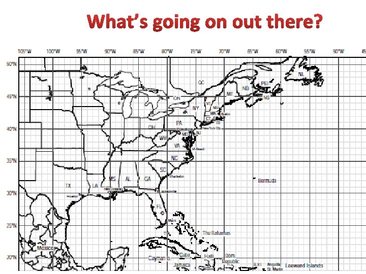 What’s going on out there? 
