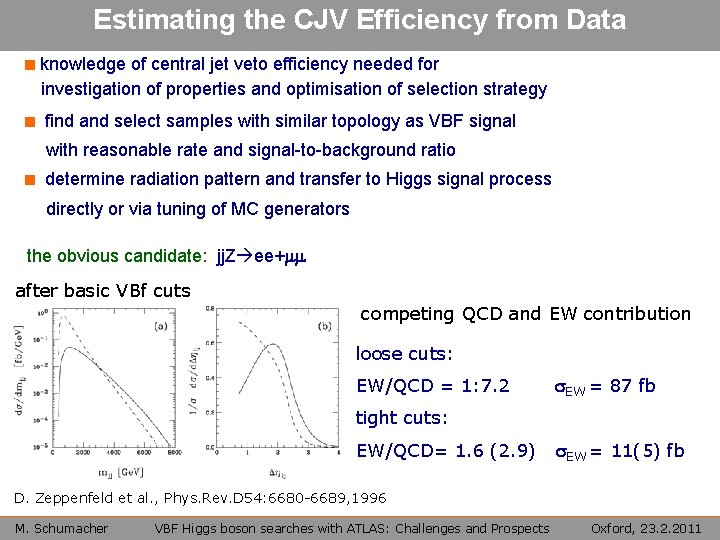 Estimating the CJV Efficiency from Data <knowledge of central jet veto efficiency needed for