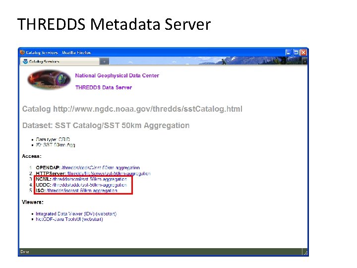 THREDDS Metadata Server 