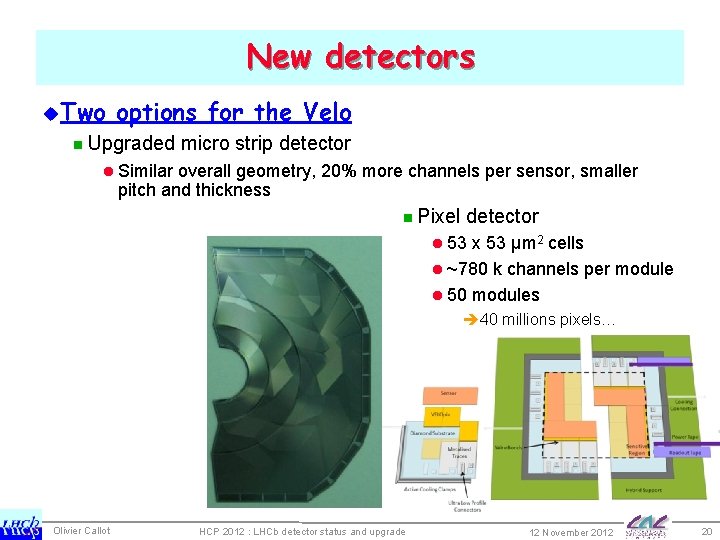 New detectors u. Two options for the Velo n Upgraded micro strip detector l