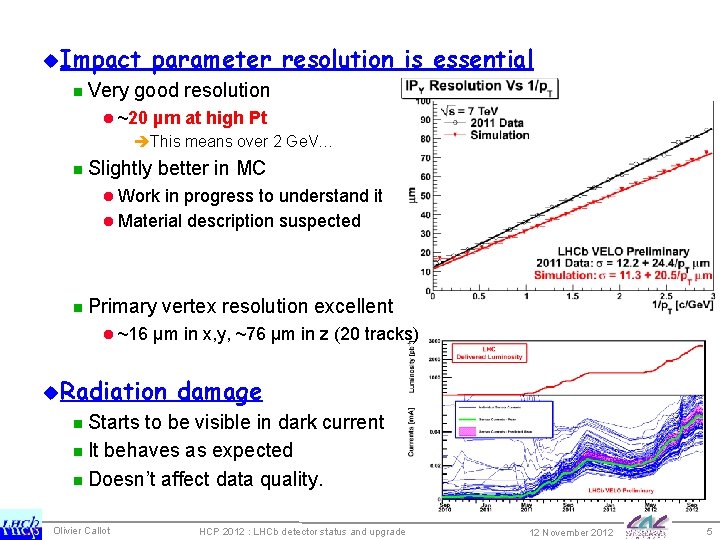 u. Impact n Very parameter resolution is essential good resolution l ~20 µm at