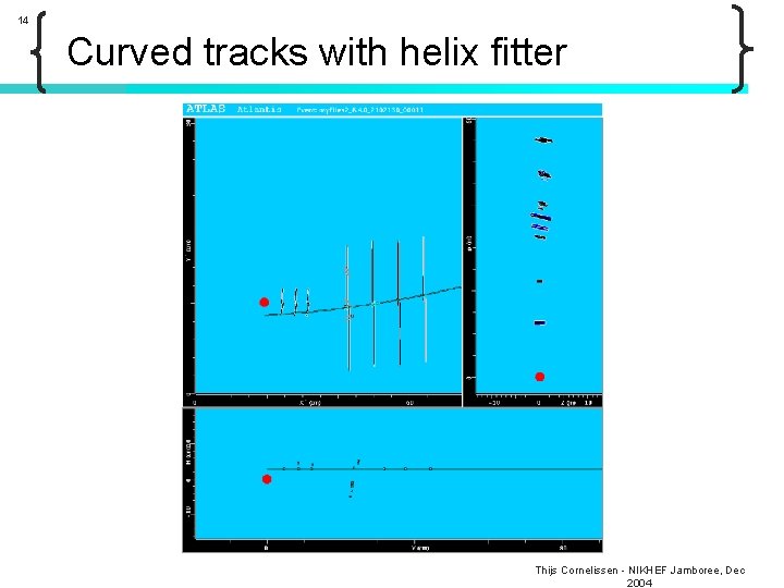 14 Curved tracks with helix fitter Thijs Cornelissen - NIKHEF Jamboree, Dec 2004 