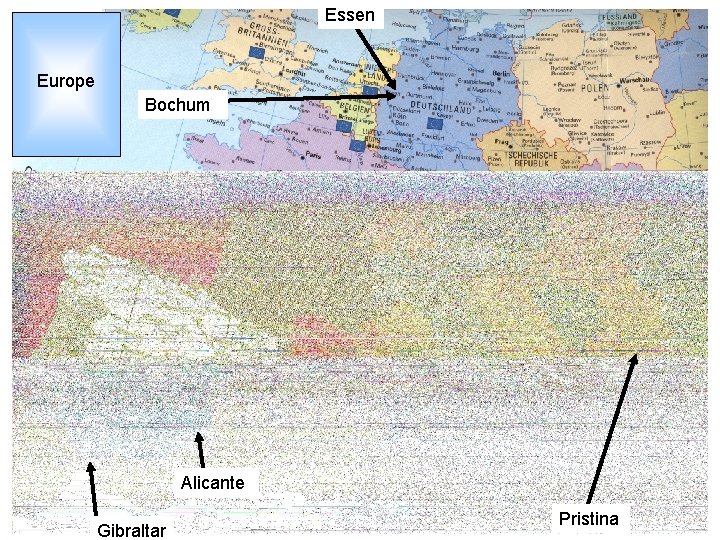 Essen Europe Bochum Alicante Gibraltar Pristina 