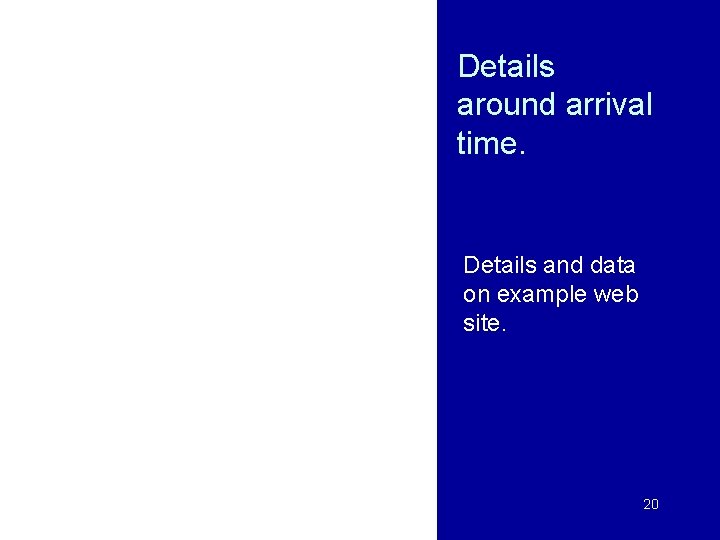 Details around arrival time. Details and data on example web site. 09/24/2008 Unavco Track