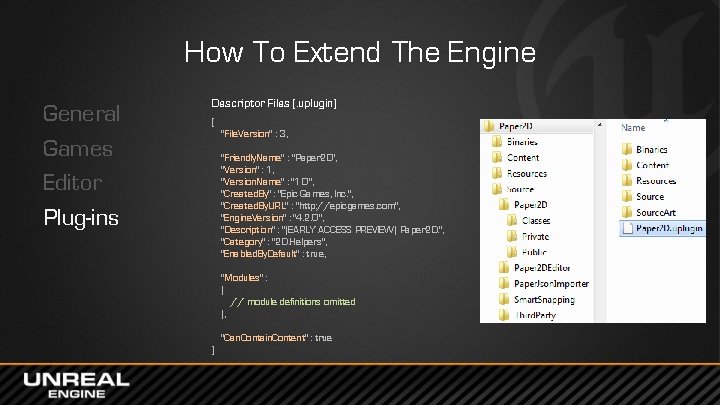 How To Extend The Engine General Games Editor Plug-ins Descriptor Files (. uplugin) {