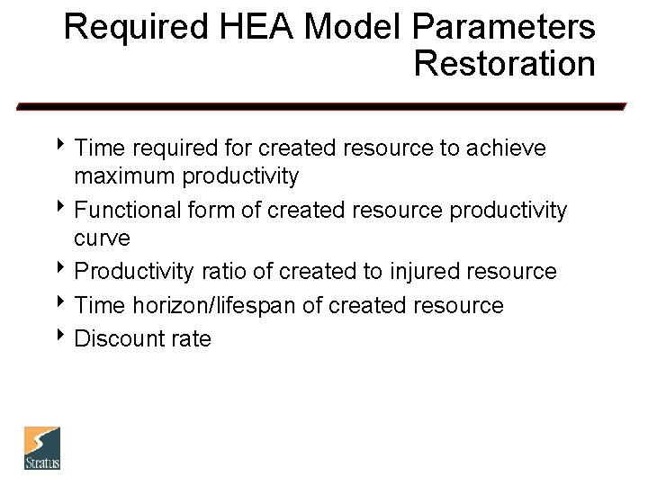 Required HEA Model Parameters Restoration 8 Time required for created resource to achieve maximum