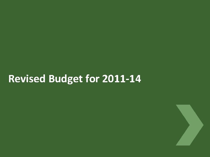 Revised Budget for 2011 -14 