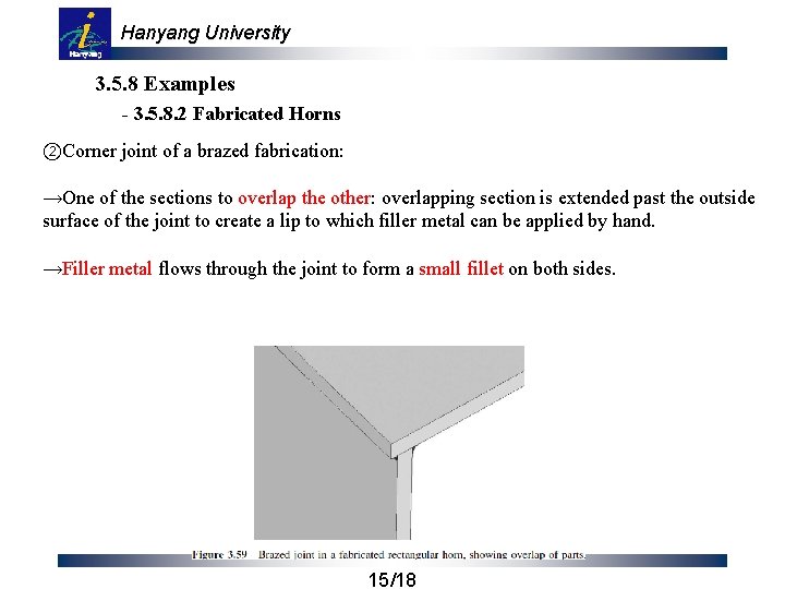 Hanyang University 3. 5. 8 Examples - 3. 5. 8. 2 Fabricated Horns ②Corner
