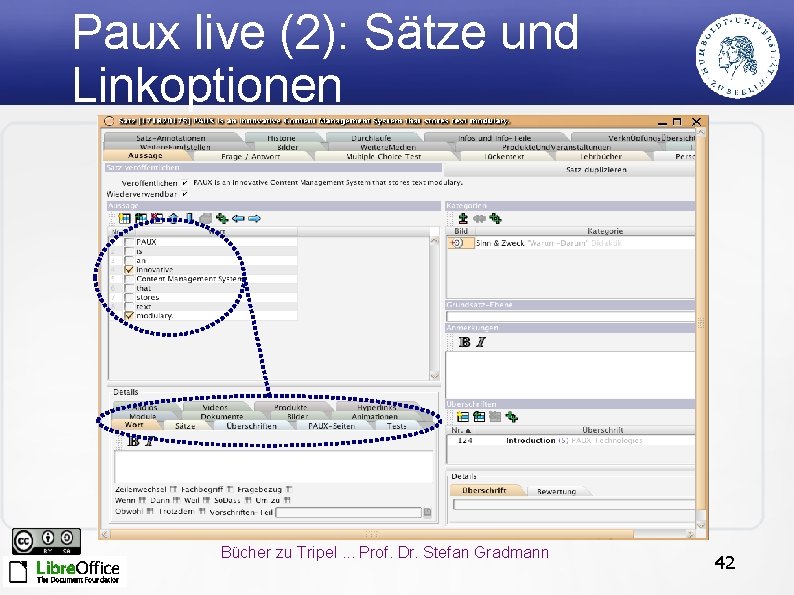 Paux live (2): Sätze und Linkoptionen Bücher zu Tripel. . . Prof. Dr. Stefan