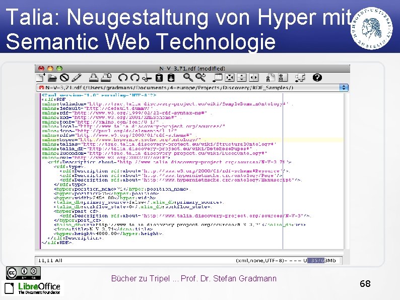 Talia: Neugestaltung von Hyper mit Semantic Web Technologie Bücher zu Tripel. . . Prof.