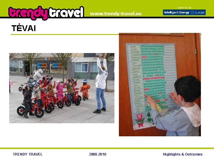 TĖVAI TRENDY TRAVEL 2008 -2010 Highlights & Outcomes 